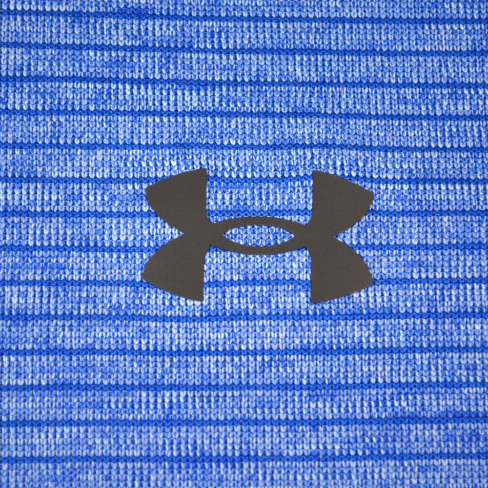 Under Armour Golf Storm Mens 3XL Blue Striped Quarter Zip Fleece Pullover - Picture 3 of 9